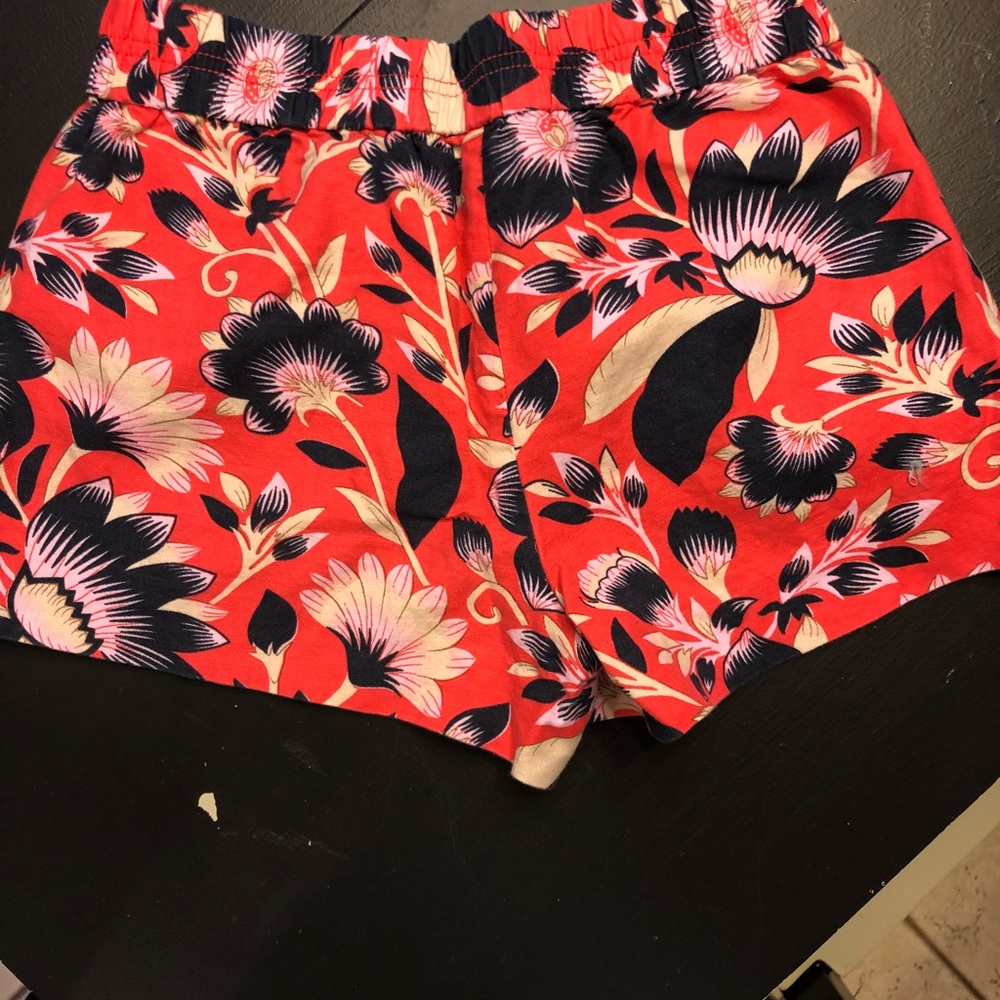 J Crew reddish floral shorts size 0